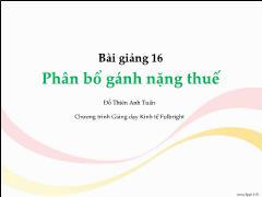 Bài giảng 16: Phân bổ gánh nặng thuế