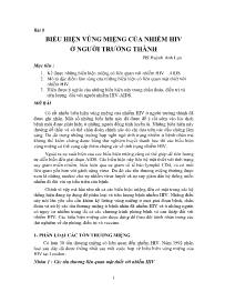 Bệnh lý học nội khoa - Bài 8: Biểu hiện vùng miệng của nhiễm HIV ở người trưởng thành
