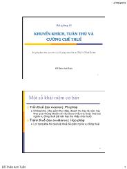 Kế toán, kiểm toán - Bài giảng 18: Khuyến khích, tuân thủ và cưỡng chế thuế