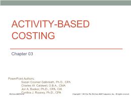 Kế toán, kiểm toán - Chapter 03: Activity - Based costing