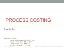 Kế toán, kiểm toán - Chapter 04: Process costing