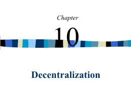 Kế toán, kiểm toán - Chapter 10: Decentralization