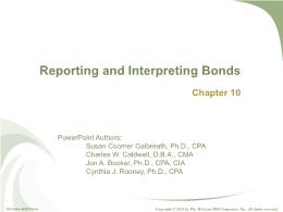 Kế toán, kiểm toán - Chapter 10: Reporting and interpreting bonds