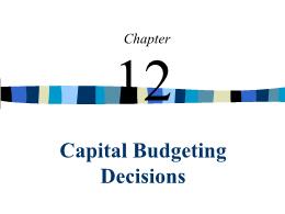 Kế toán, kiểm toán - Chapter 12: Capital budgeting decisions