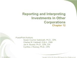Kế toán, kiểm toán - Chapter 12: Reporting and interpreting investments in other corporations