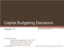 Kế toán, kiểm toán - Chapter 13: Capital budgeting decisions