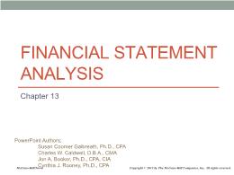 Kế toán, kiểm toán - Chapter 13: Financial statement analysis