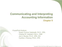 Kế toán, kiểm toán - Chapter 5: Communicating and interpreting accounting information