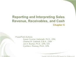 Kế toán, kiểm toán - Chapter 6: Reporting and interpreting sales revenue, receivables, and cash
