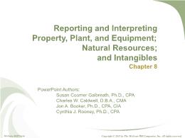 Kế toán, kiểm toán - Chapter 8: Reporting and interpreting property, plant, and equipment; natural resources; and intangibles
