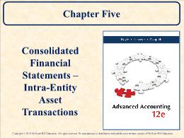 Kế toán, kiểm toán - Chapter five: Consolidated financial statements – intra - Entity asset transactions