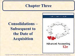Kế toán, kiểm toán - Chapter three: Consolidations – Subsequent to the date of acquisition