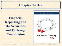 Kế toán, kiểm toán - Chapter twelve: Financial reporting and the securities and exchange commission