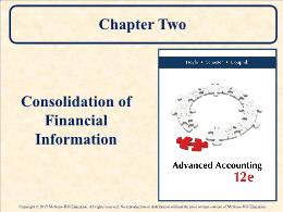 Kế toán, kiểm toán - Chapter two: Consolidation of financial information