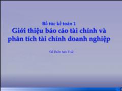 Kế toán, kiểm toán - Giới thiệu Báo cáo tài chính và phân tích tài chính doanh nghiệp