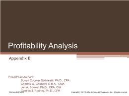 Kế toán, kiểm toán - Profitability analysis