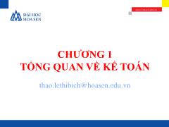 Nguyên lý kế toán - Chương 1: Tổng quan về nguyên lí toán học