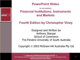 Tài chính doanh nghiệp - Chapter 1: The financial system