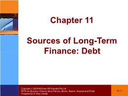 Tài chính doanh nghiệp - Chapter 11: Sources of long - Term Finance: Debt