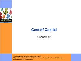 Tài chính doanh nghiệp - Chapter 12: Cost of capital