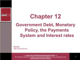 Tài chính doanh nghiệp - Chapter 12: Government debt, monetary policy, the payments system and interest rates
