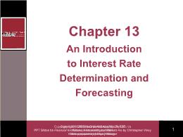 Tài chính doanh nghiệp - Chapter 13: An introduction to interest rate determination and forecasting