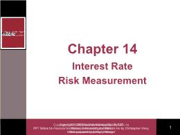 Tài chính doanh nghiệp - Chapter 14: Interest rate risk measurement