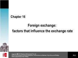 Tài chính doanh nghiệp - Chapter 16: Foreign exchange: factors that influence the exchange rate