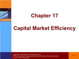 Tài chính doanh nghiệp - Chapter 17: Capital market efficiency