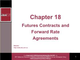 Tài chính doanh nghiệp - Chapter 18: Futures contracts and forward rate agreements