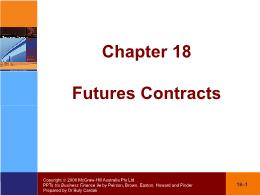 Tài chính doanh nghiệp - Chapter 18: Futures contracts