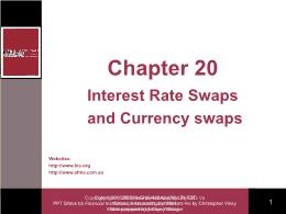 Tài chính doanh nghiệp - Chapter 20: Interest rate swaps and currency swaps