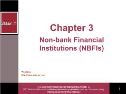 Tài chính doanh nghiệp - Chapter 3: Non - Bank financial institutions (nbfis)