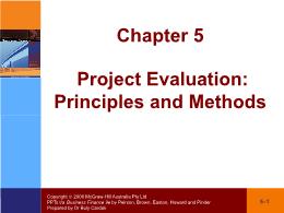 Tài chính doanh nghiệp - Chapter 5: Project evaluation: principles and methods
