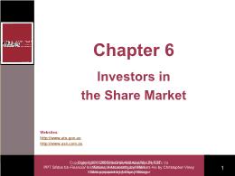 Tài chính doanh nghiệp - Chapter 6: Investors in the share market