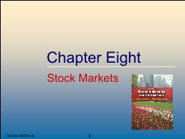 Tài chính doanh nghiệp - Chapter Eight: Stock markets