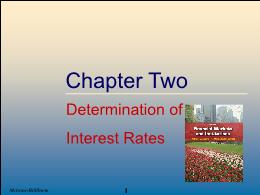 Tài chính doanh nghiệp - Chapter two: Determination of interest rates