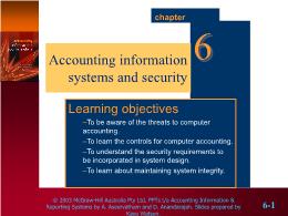Tài chính kế toán - Accounting information systems and security