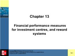 Tài chính kế toán - Chapter 13: Financial performance measures for investment centres, and reward systems