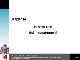 Tài chính kế toán - Chapter 14: Interest rate risk measurement