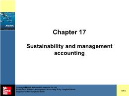 Tài chính kế toán - Chapter 17: Sustainability and management accounting