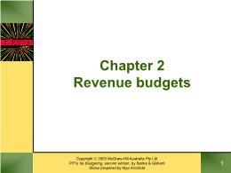 Tài chính kế toán - Chapter 2: Revenue budgets