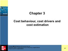 Tài chính kế toán - Chapter 3: Cost behaviour, cost drivers and cost estimation