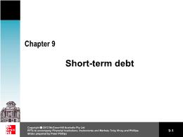 Tài chính kế toán - Chapter 9: Short - Term debt
