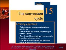 Tài chính kế toán - The conversion cycle