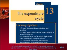 Tài chính kế toán - The expenditure cycle