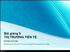 Tài chính phát triển - Thị trường tiền tệ