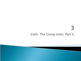 Y khoa, y dược - Cells: The living units: part c