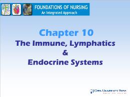 Y khoa, y dược - Chapter 10: The immune, lymphatics & endocrine systems