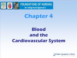 Y khoa, y dược - Chapter 4: Blood and the cardiovascular system